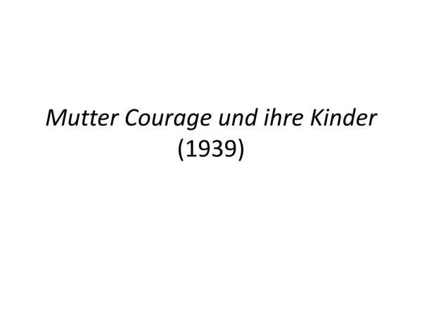 Mutter Courage und ihre Kinder (1939)