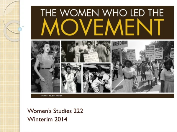 Women’s Studies 222 Winterim 2014