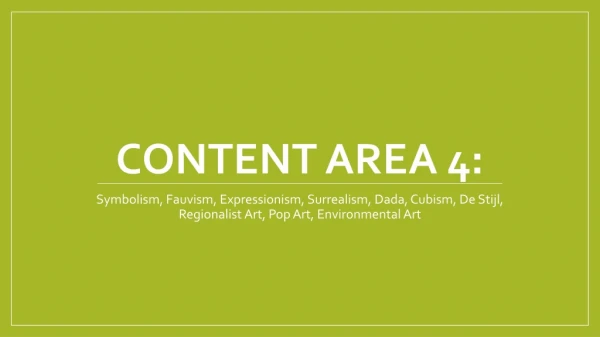 Content Area 4: