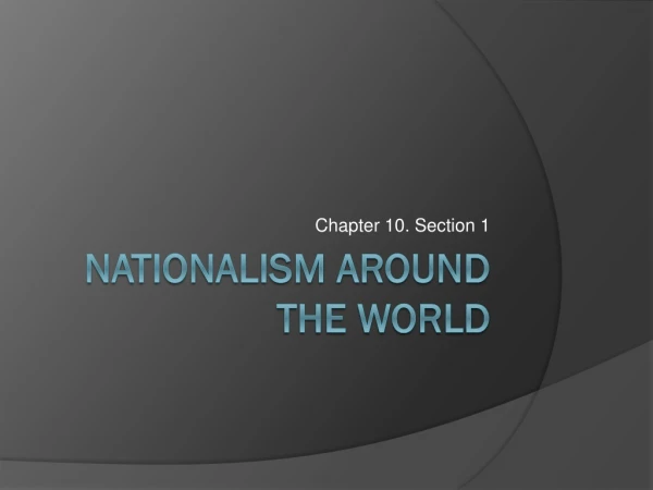 Nationalism around the world