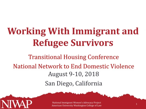 Working With Immigrant and Refugee Survivors