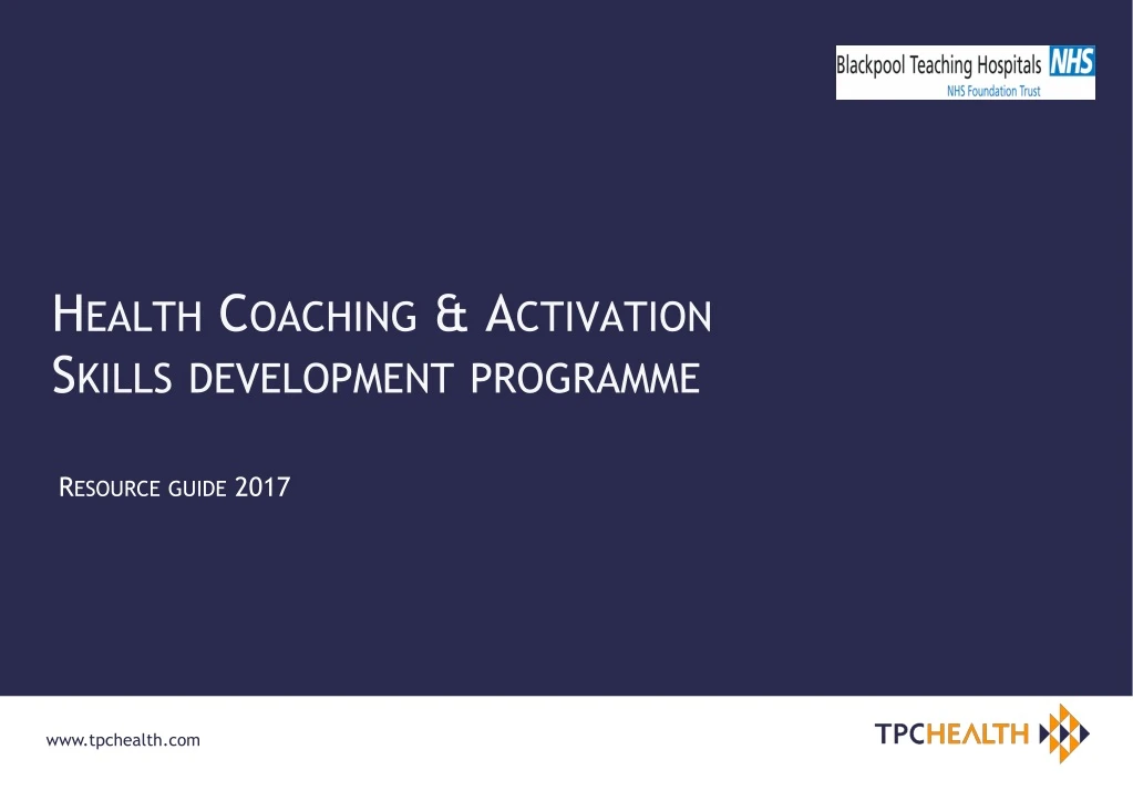 health coaching activation skills development programme