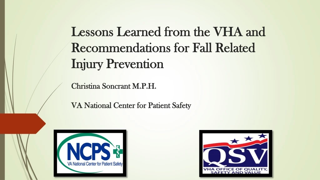 lessons learned from the vha and recommendations