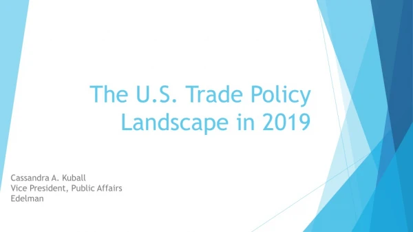 The U.S. Trade Policy Landscape in 2019