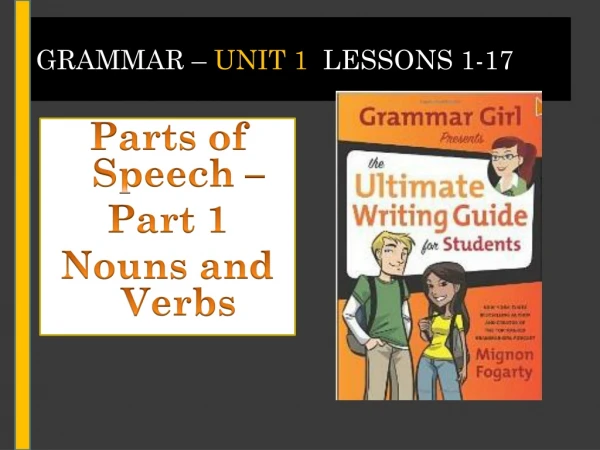 Grammar – Unit 1 Lessons 1-17