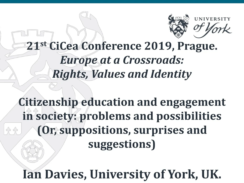 21 st cicea conference 2019 prague europe