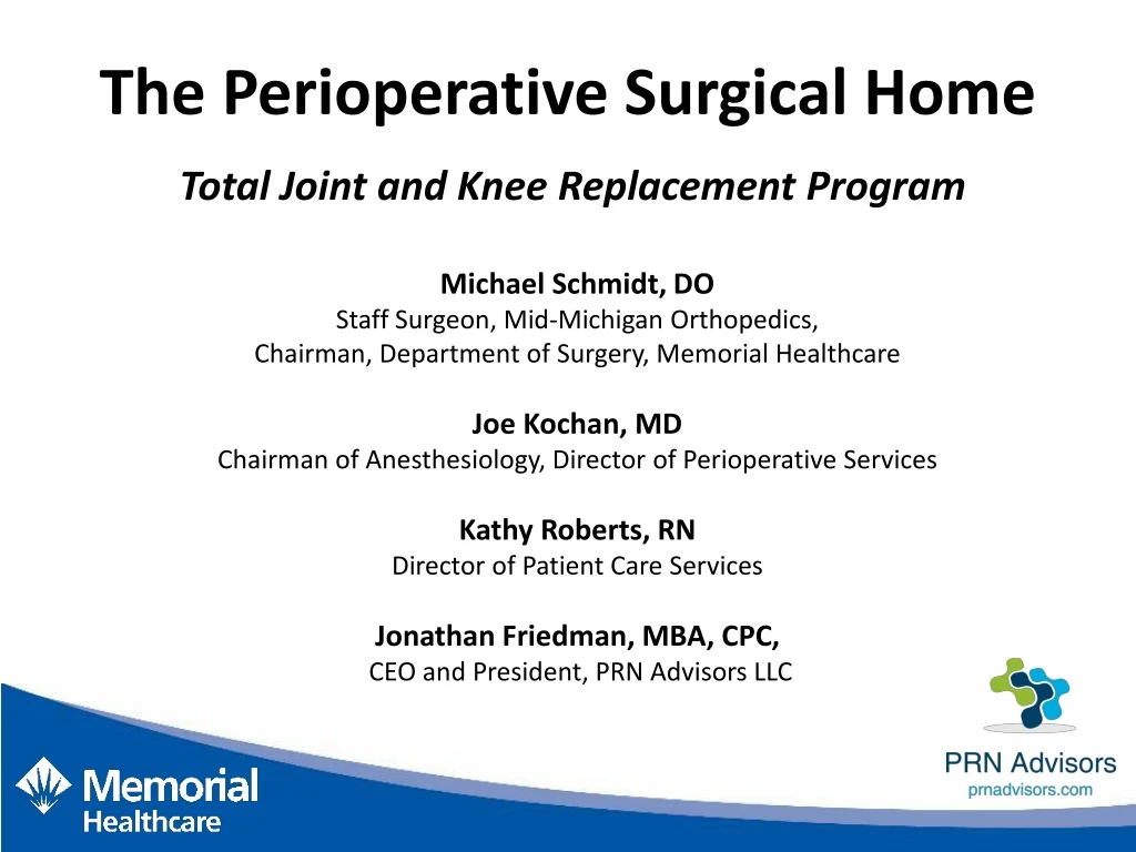 the perioperative surgical home