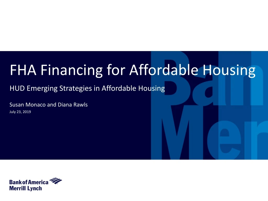 fha financing for affordable housing