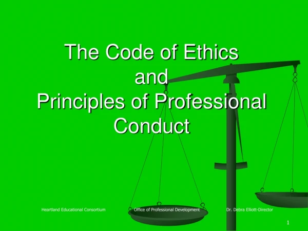 The Code of Ethics and Principles of Professional Conduct