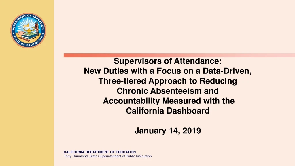 supervisors of attendance new duties with a focus