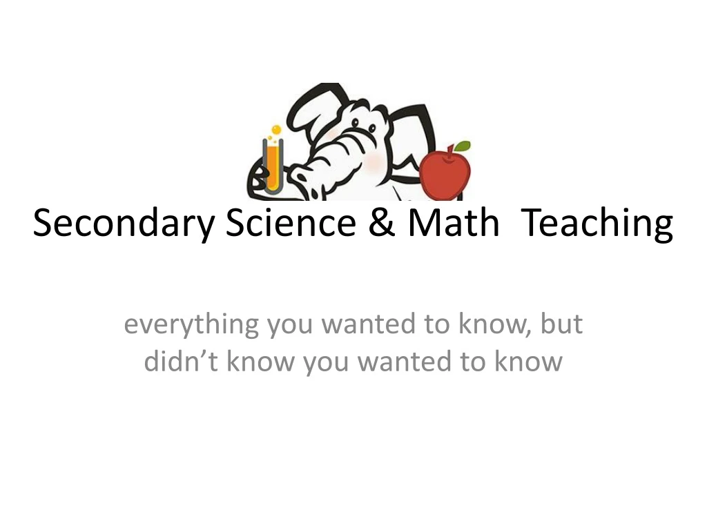 secondary science math teaching