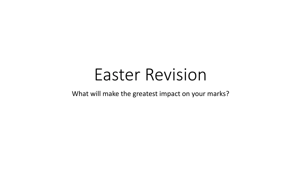 easter revision