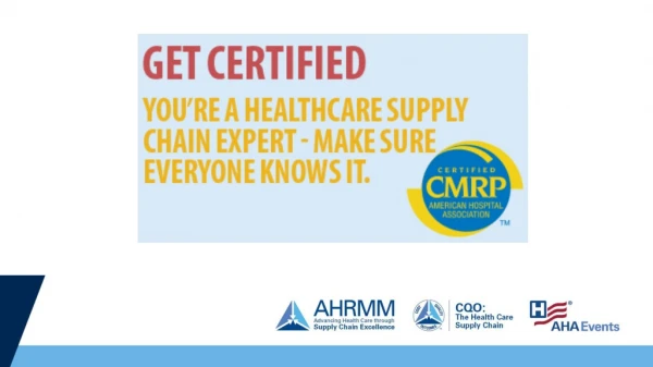 Why CMRP?