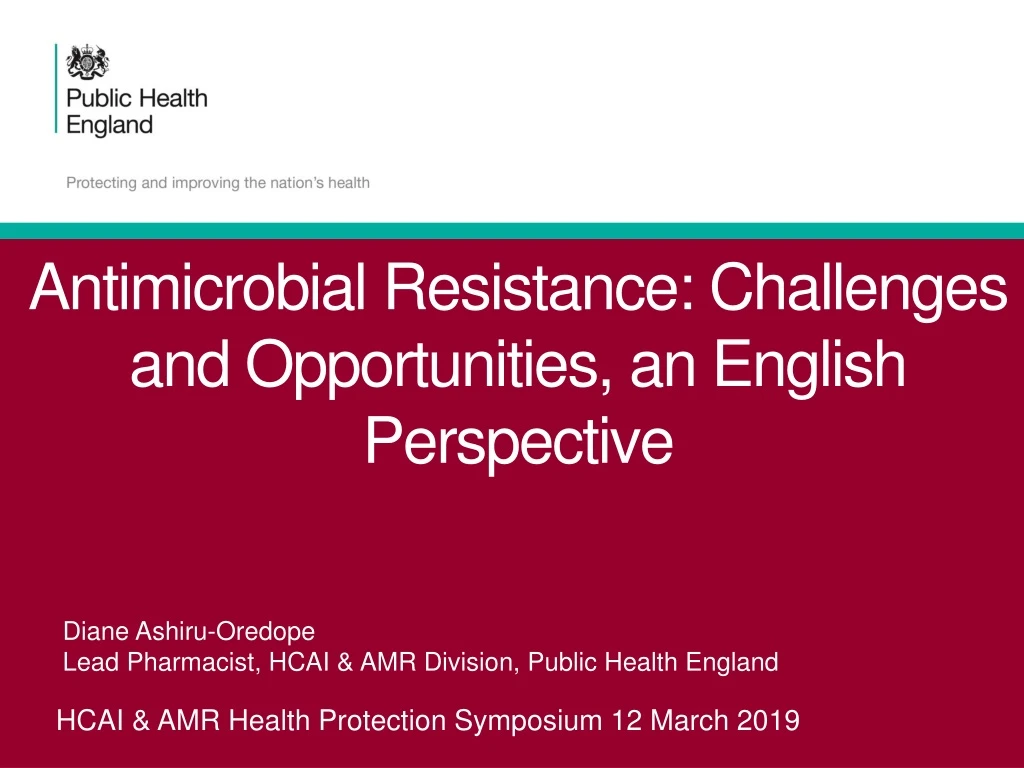 hcai amr health protection symposium 12 march 2019
