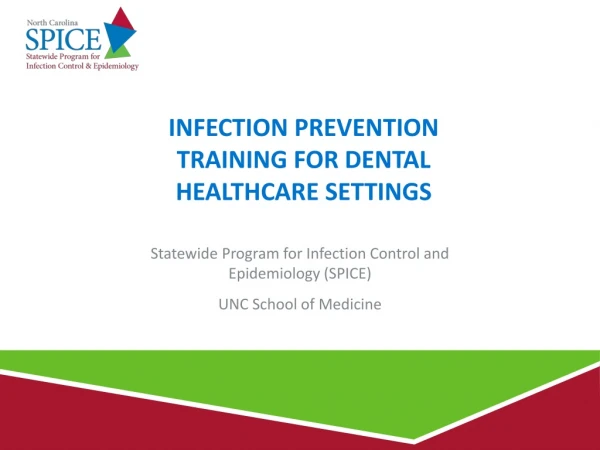 Infection Prevention Training for dental Healthcare Settings
