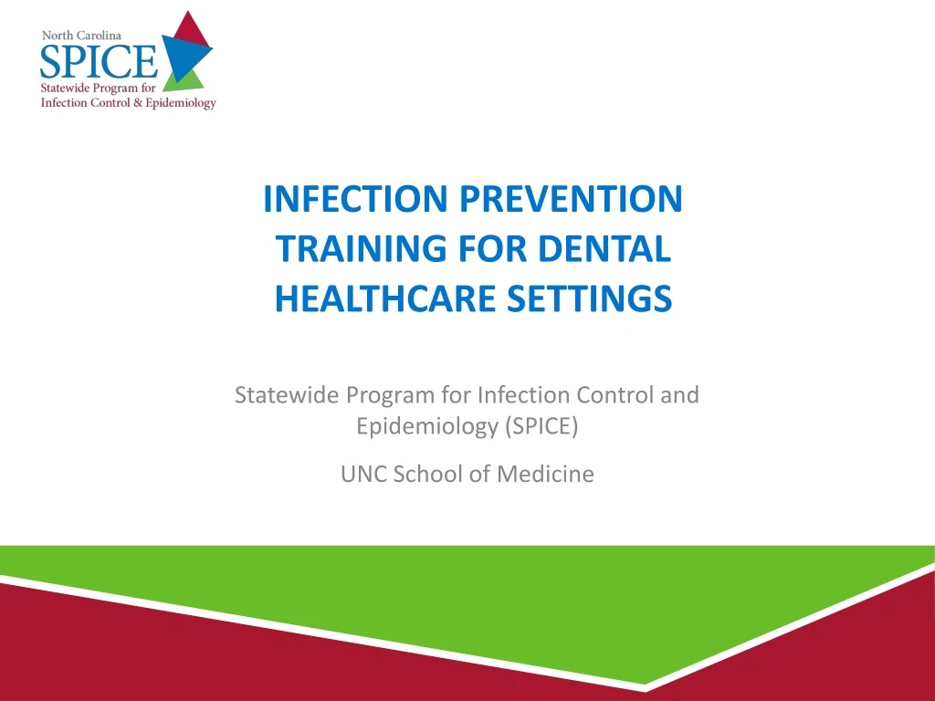 infection prevention training for dental healthcare settings