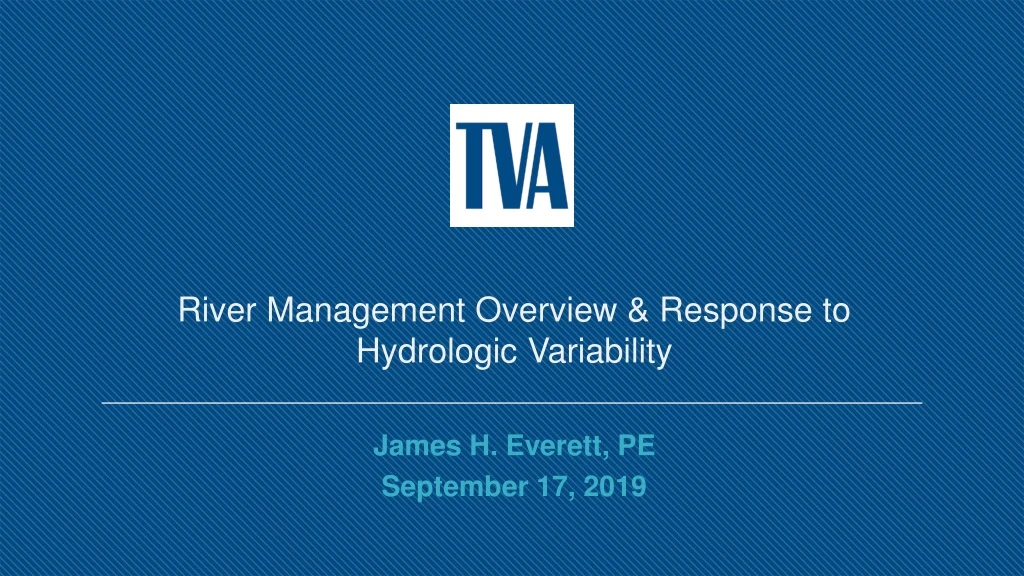 river management overview response to hydrologic variability