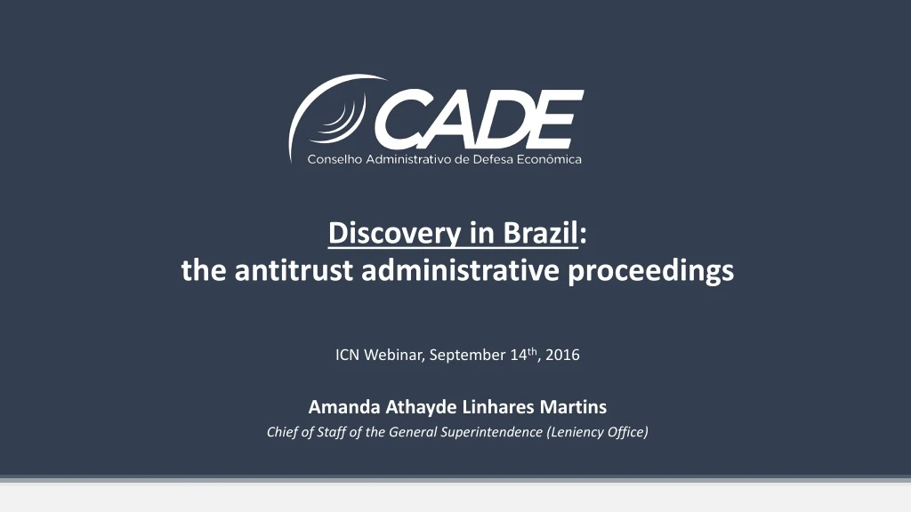 discovery in brazil the antitrust administrative