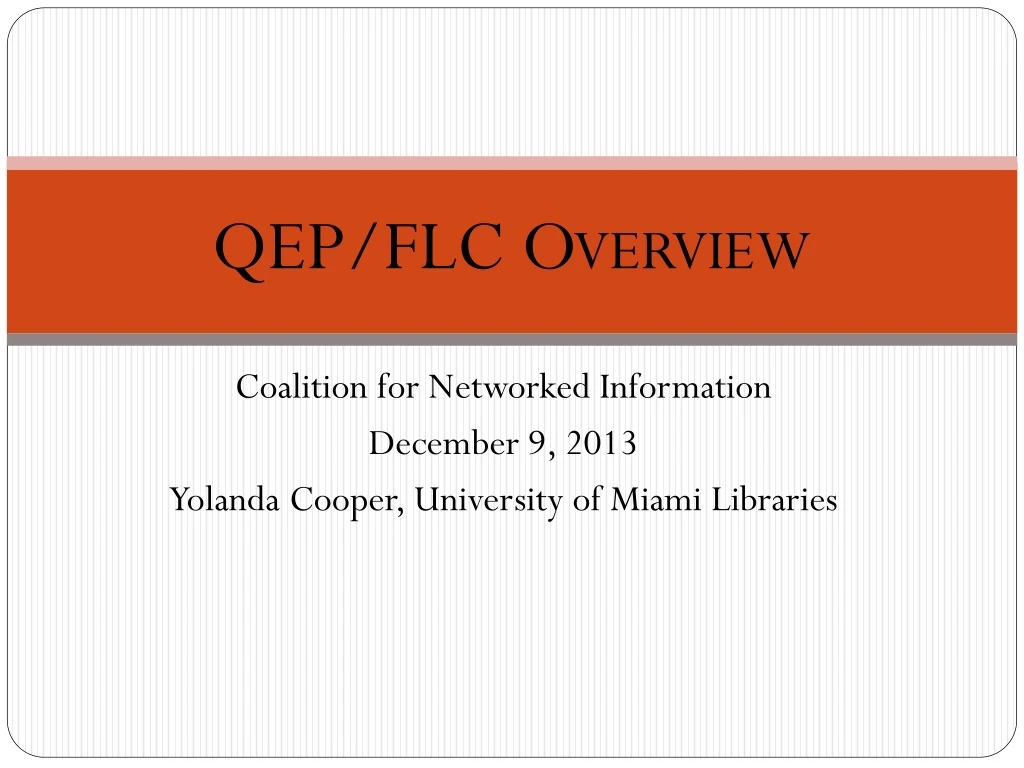 qep flc overview