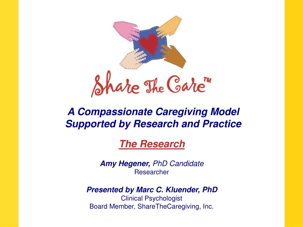 a compassionate caregiving model supported