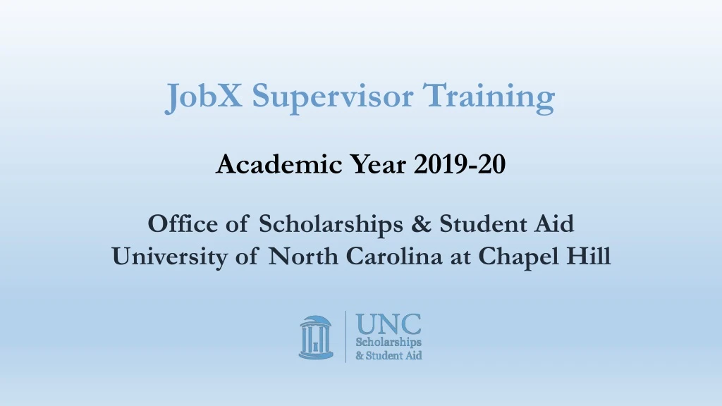 jobx supervisor training academic year 2019