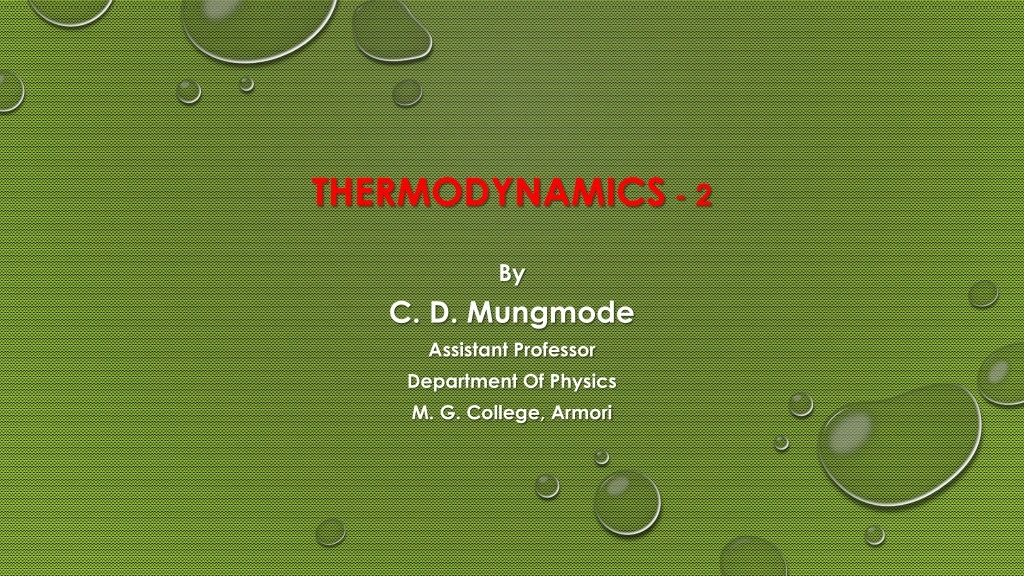 thermodynamics 2