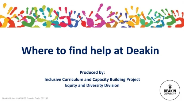 Where to find help at Deakin