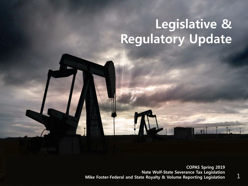 legislative regulatory update