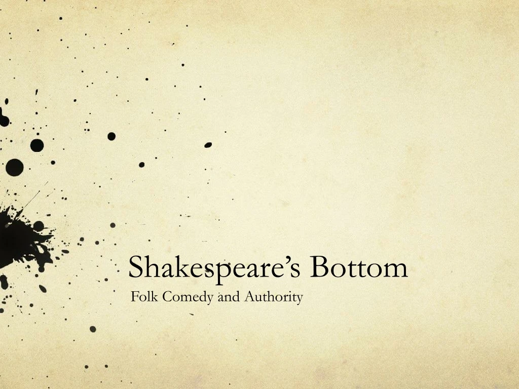 shakespeare s bottom