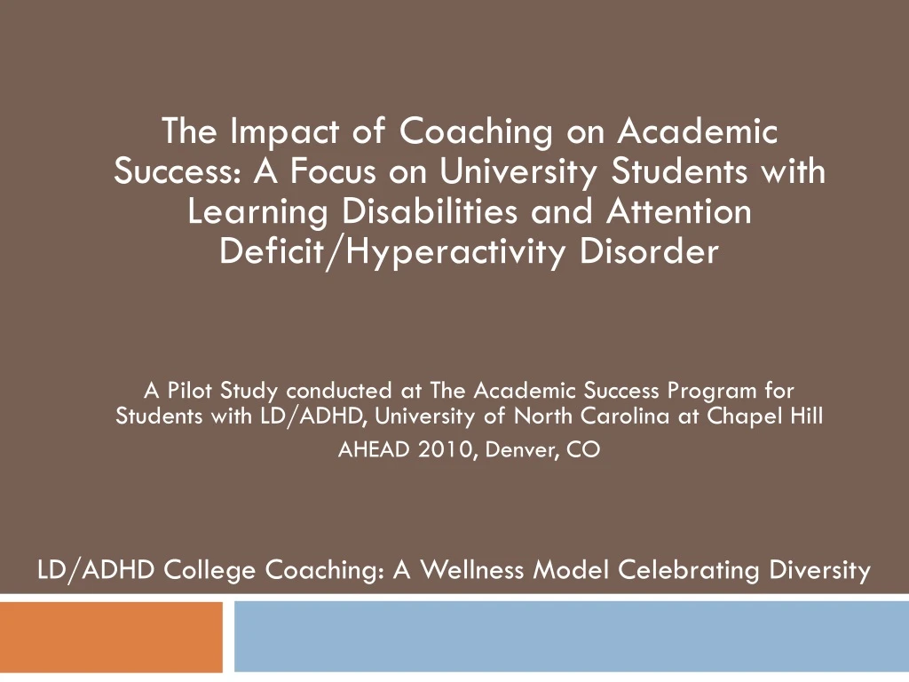 ld adhd college coaching a wellness model