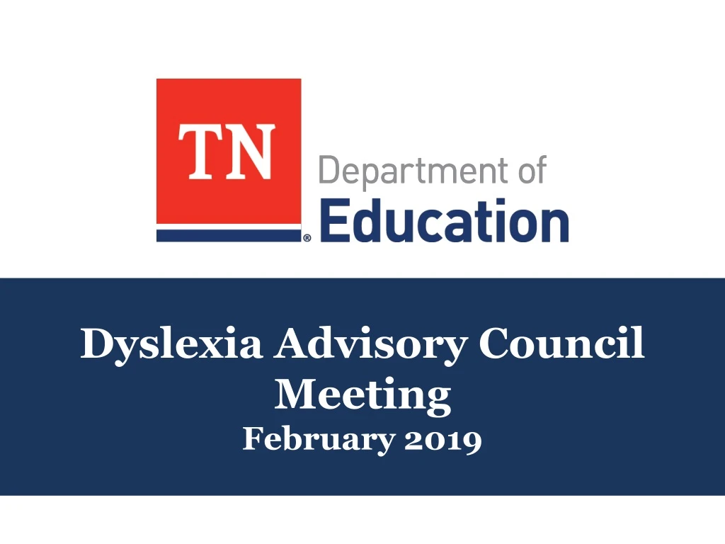 dyslexia advisory council meeting february 2019