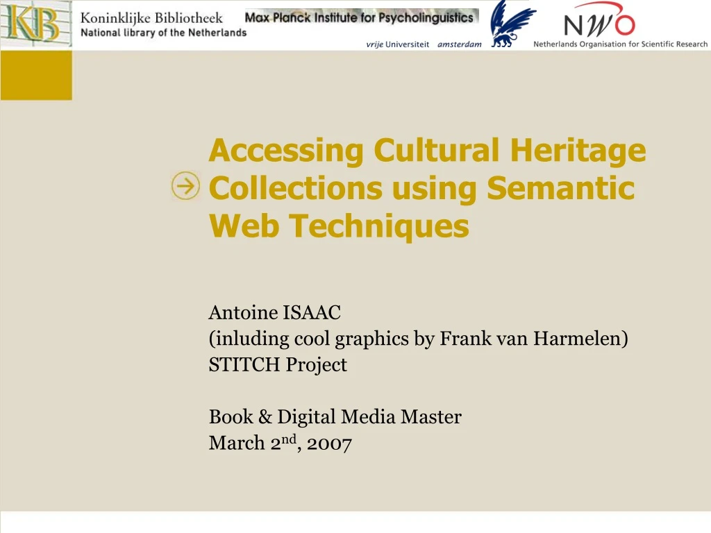accessing cultural heritage collections using semantic web techniques
