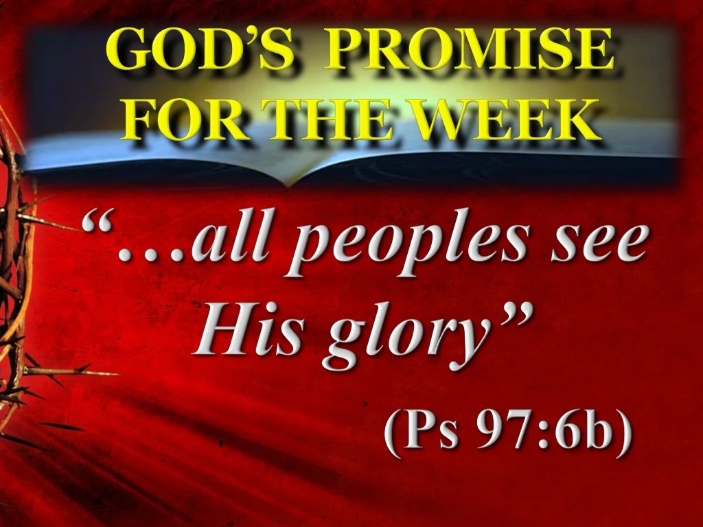 god s promise for the week