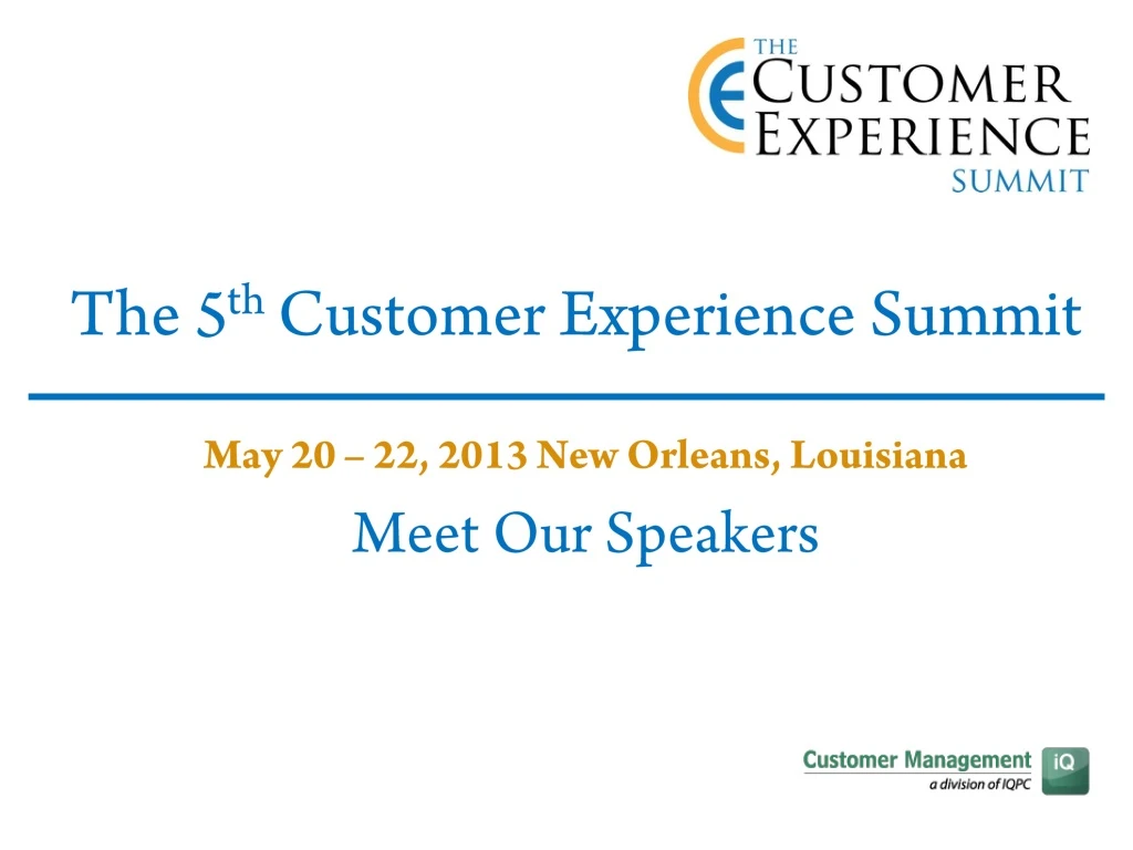 the 5 th customer experience summit