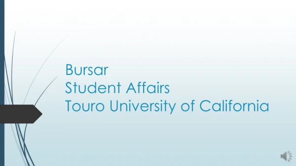 Bursar Student Affairs Touro University of California