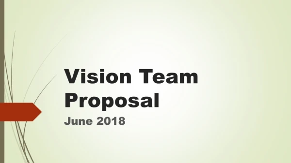 Vision Team Proposal