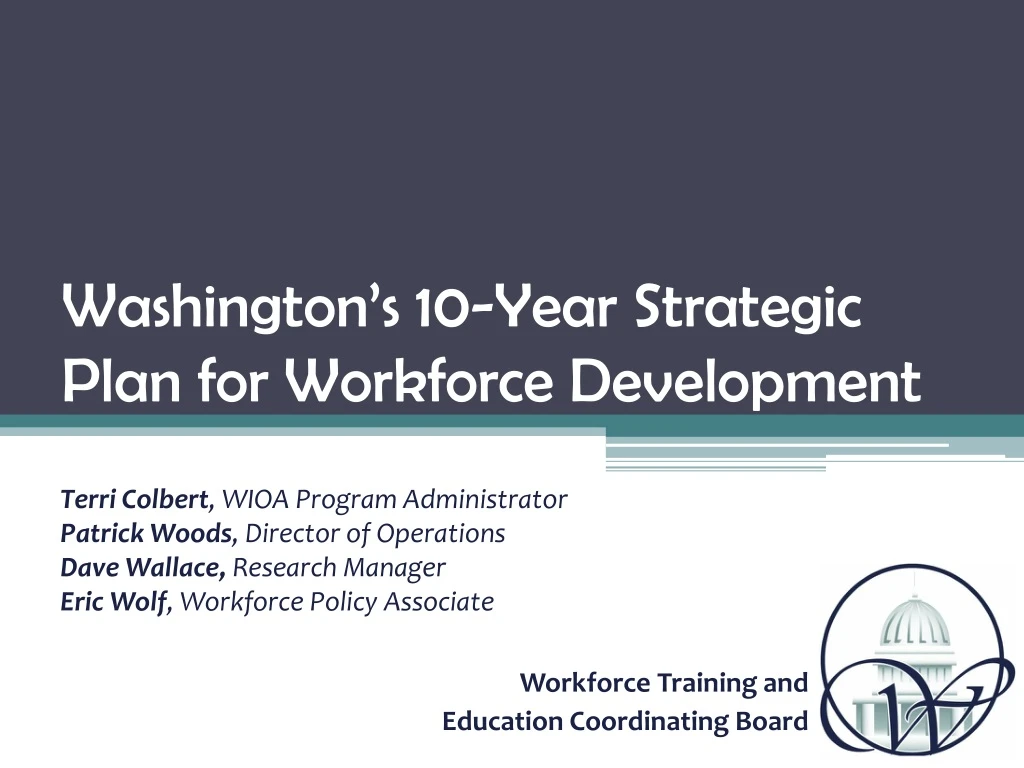 washington s 10 year strategic plan for workforce development