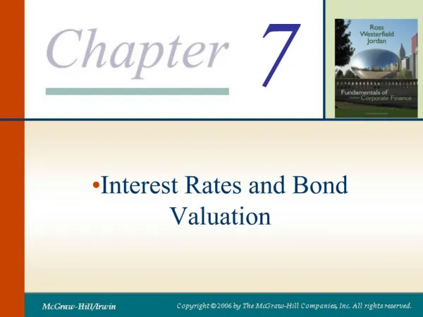 Interest Rates and Bond Valuation