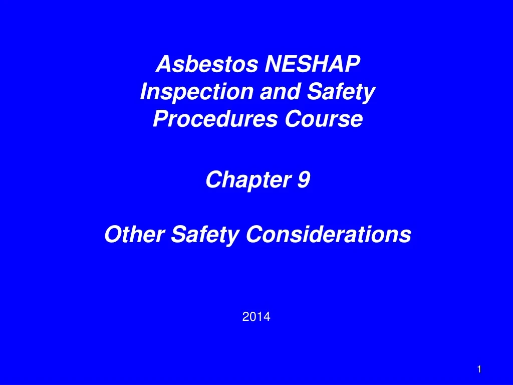 asbestos neshap inspection and safety procedures