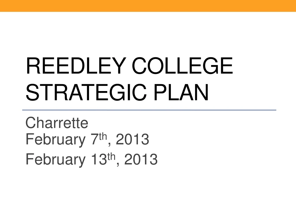 reedley college strategic plan