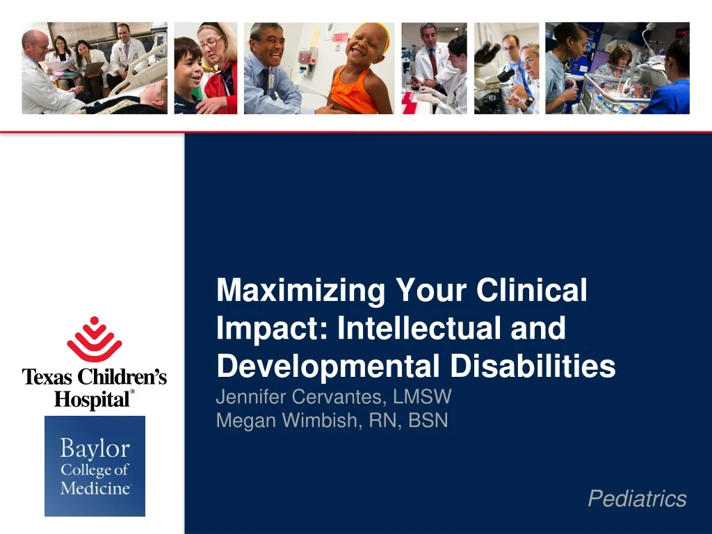 maximizing your clinical impact intellectual and developmental disabilities