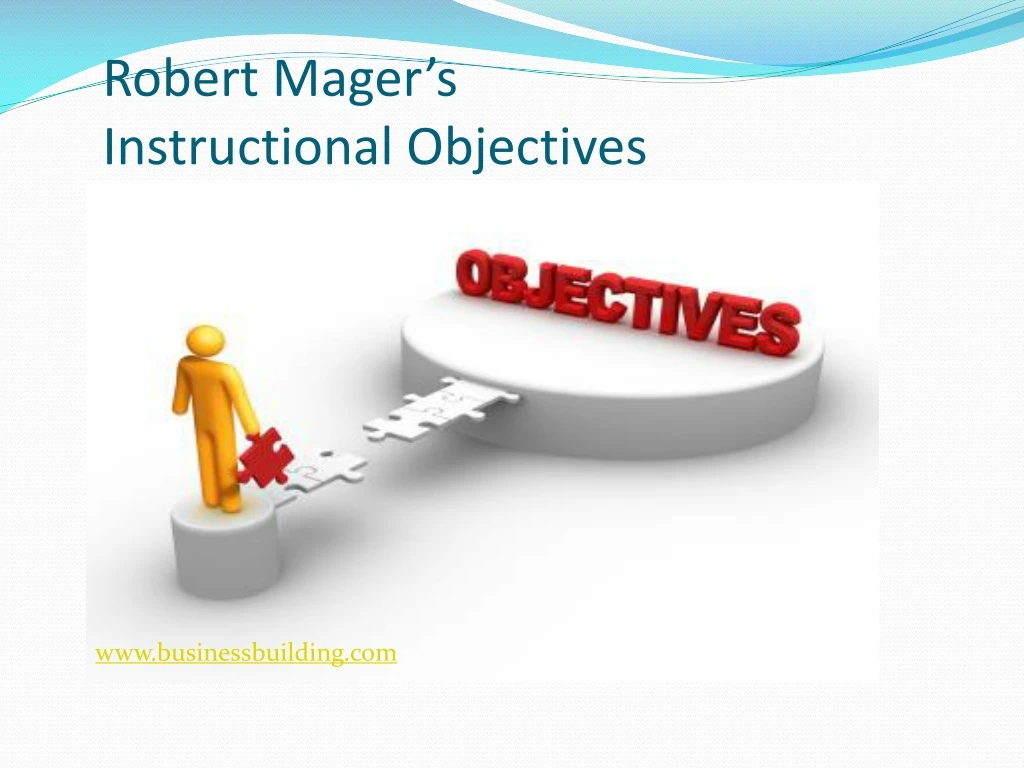 robert mager s instructional objectives