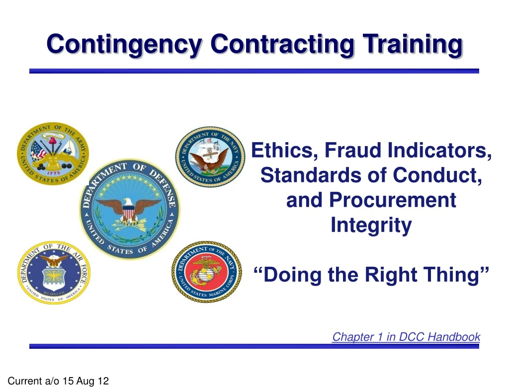 contingency contracting training