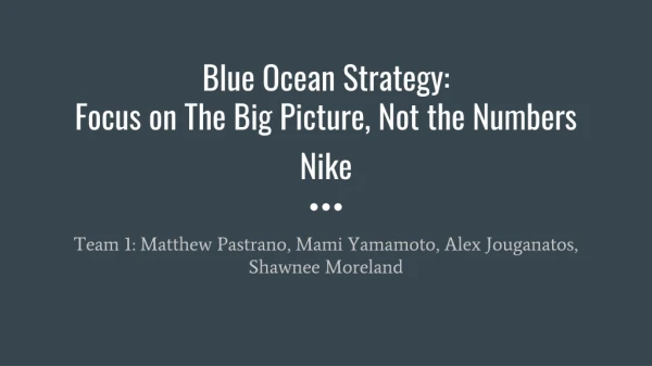 Blue Ocean Strategy: Focus on The Big Picture, Not the Numbers Nike