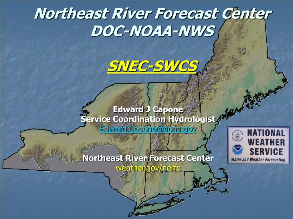 northeast river forecast center doc noaa nws snec swcs