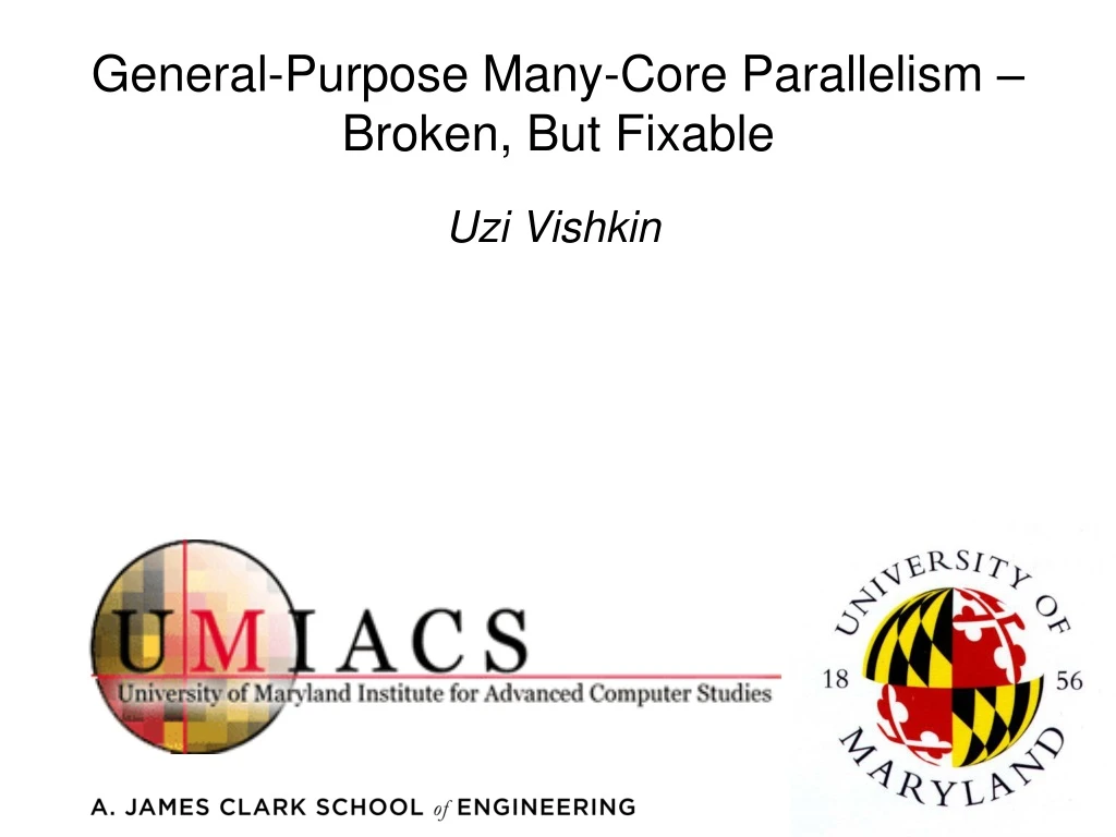general purpose many core parallelism broken but fixable