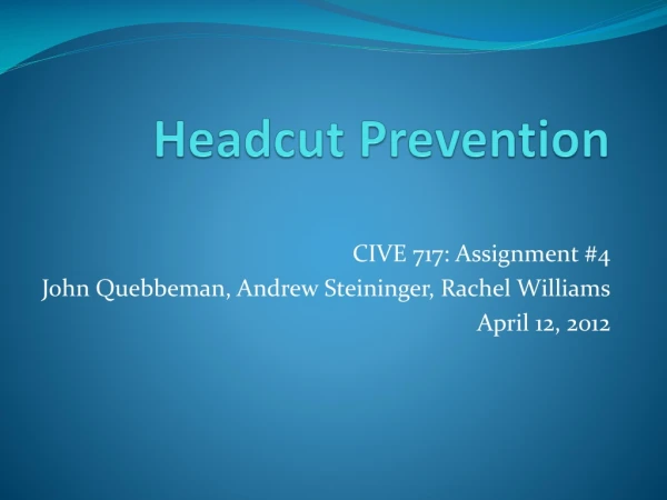 Headcut Prevention