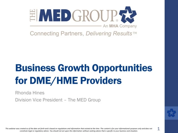 Business Growth Opportunities for DME/HME Providers