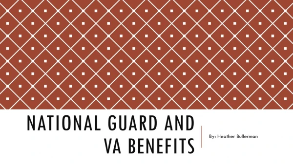 National guard and VA benefits