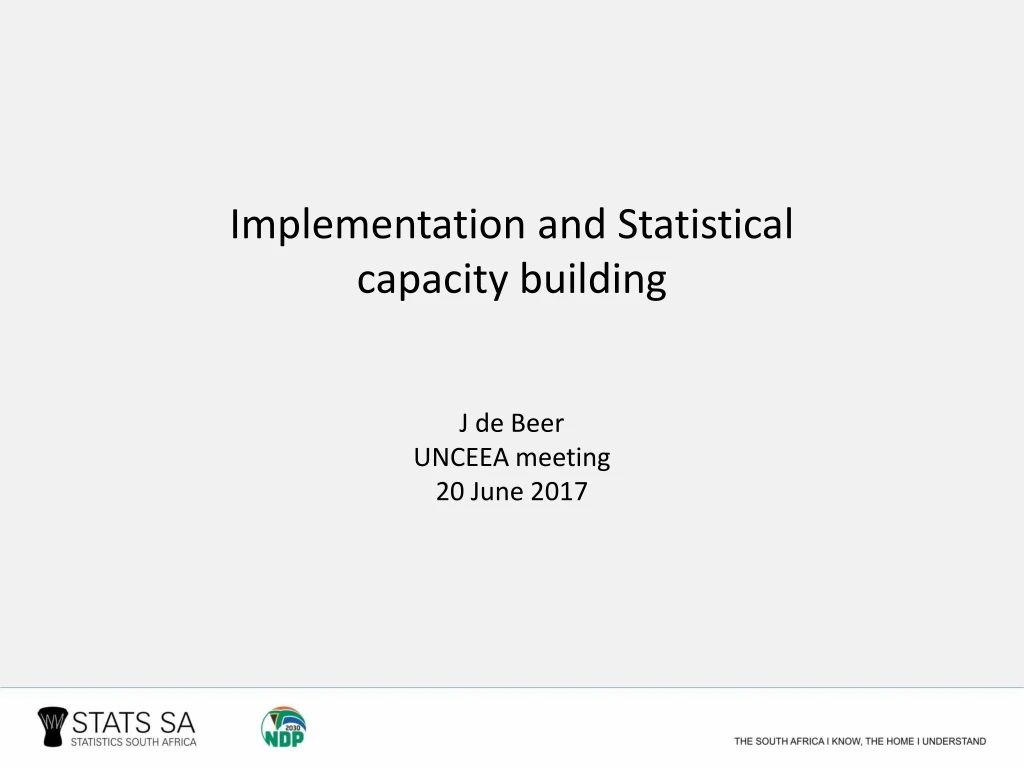 implementation and statistical capacity building